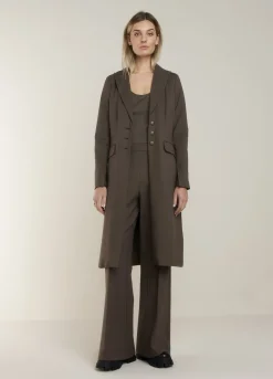 Hot Summum Long Fitted Blazer Green