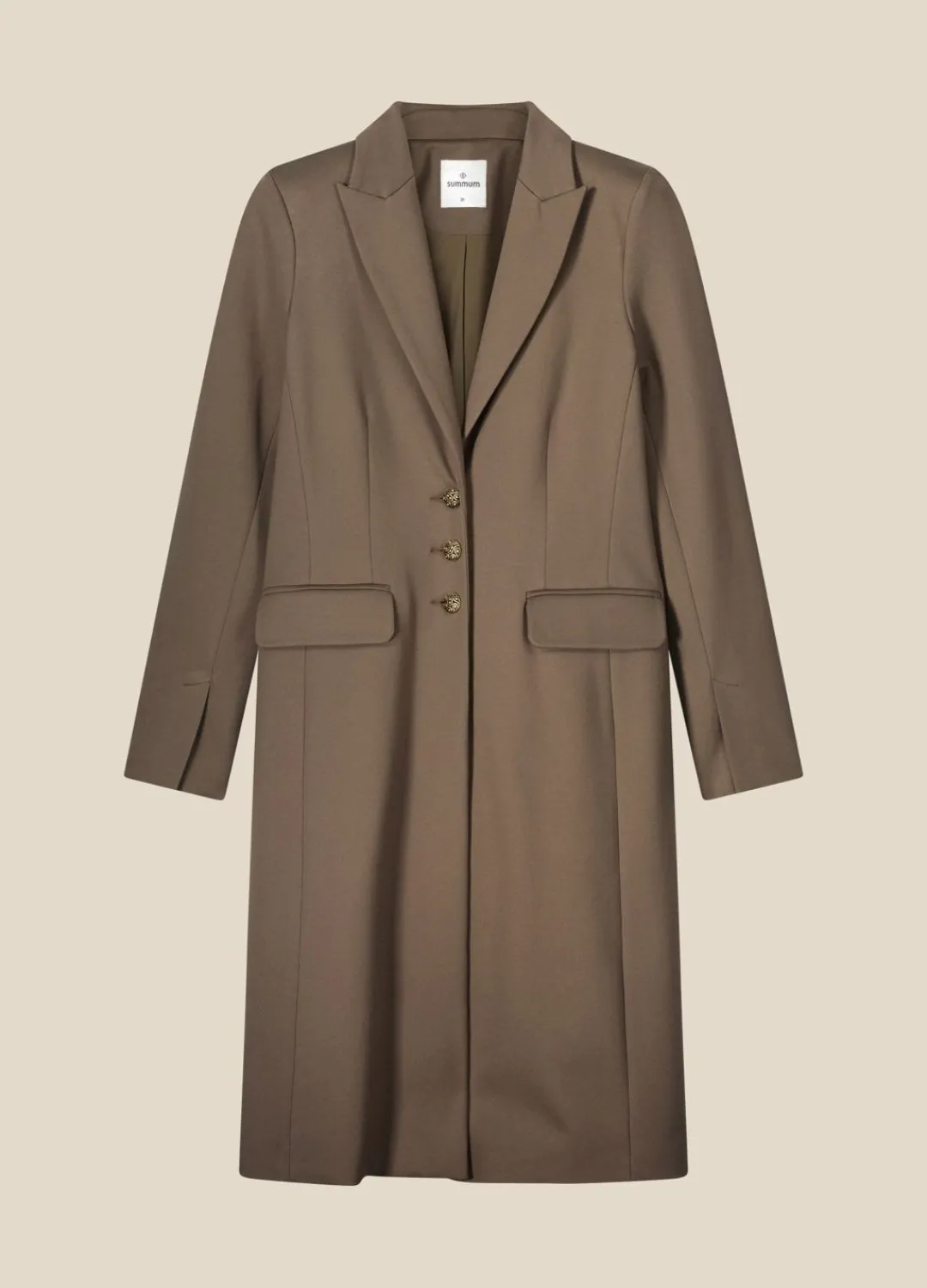 Hot Summum Long Fitted Blazer Green