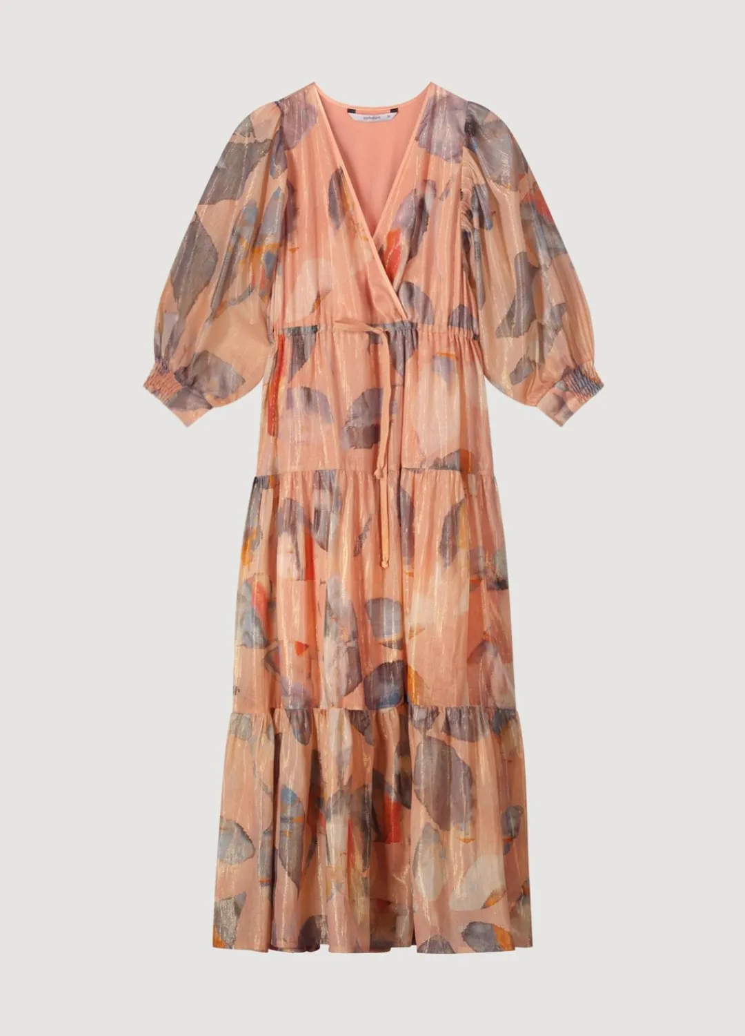 Hot Summum Long, Shimmery Tiered Dress Multicolor