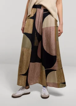 Discount Summum Long Skirt With Print Multicolor