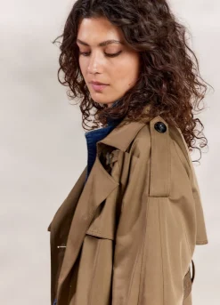 Outlet Summum Long Trench Coat Grey