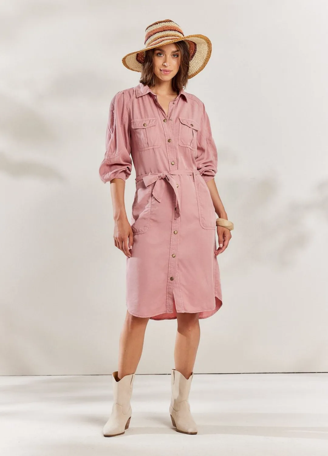 Outlet Summum Mid-Length Cargo Dress Pink