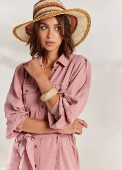Outlet Summum Mid-Length Cargo Dress Pink