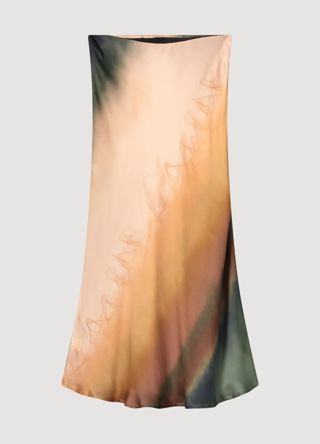 Outlet Summum Mid-Length Faded Skirt Multicolor