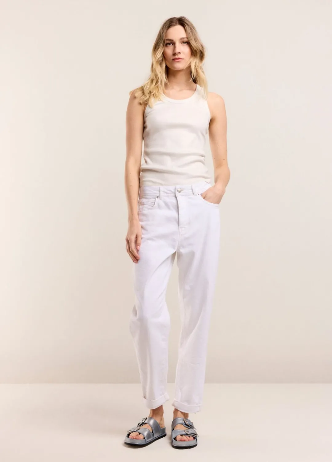Sale Summum Mom Jeans White
