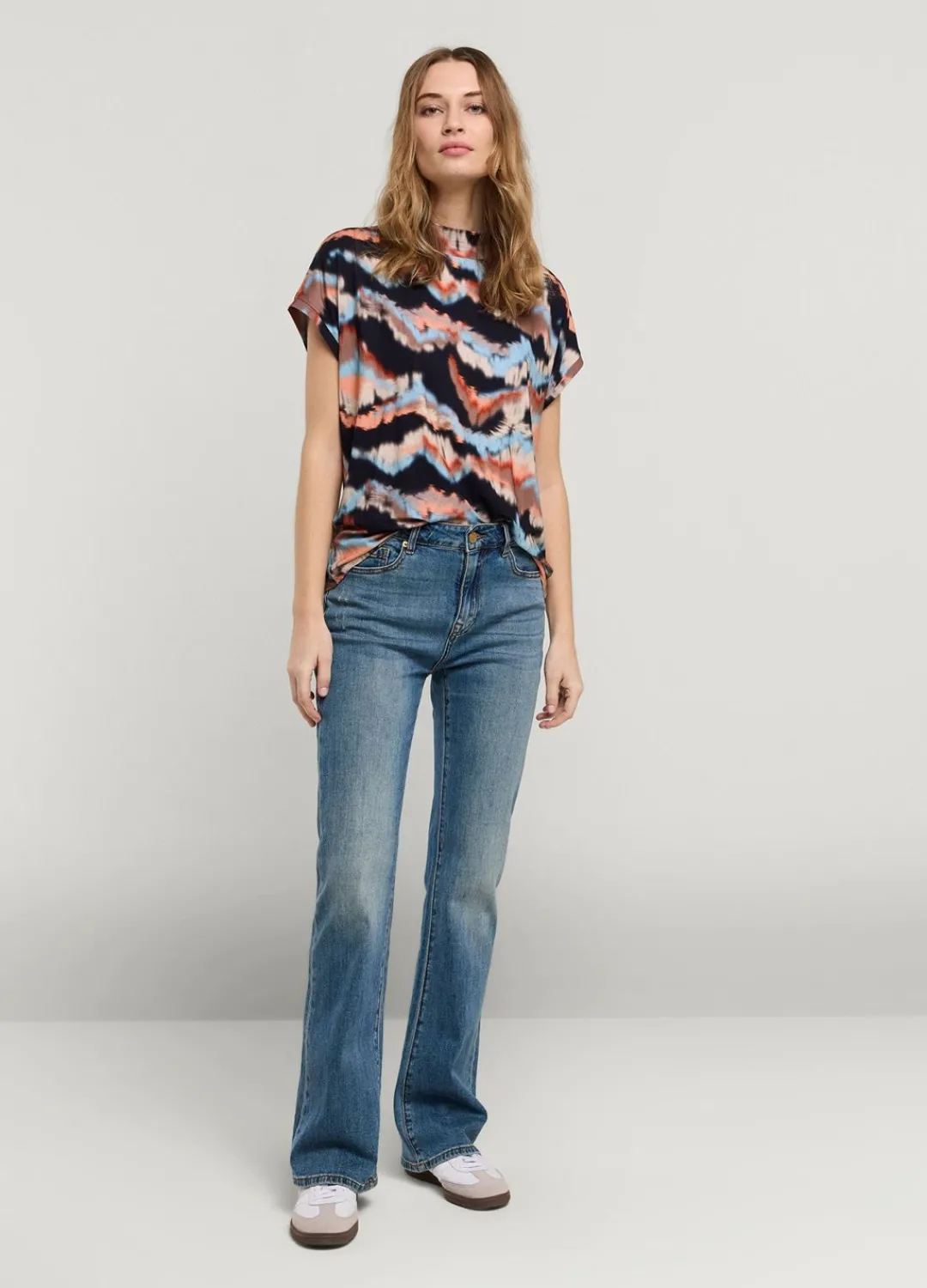Best Summum Multicoloured Jersey Top Blue