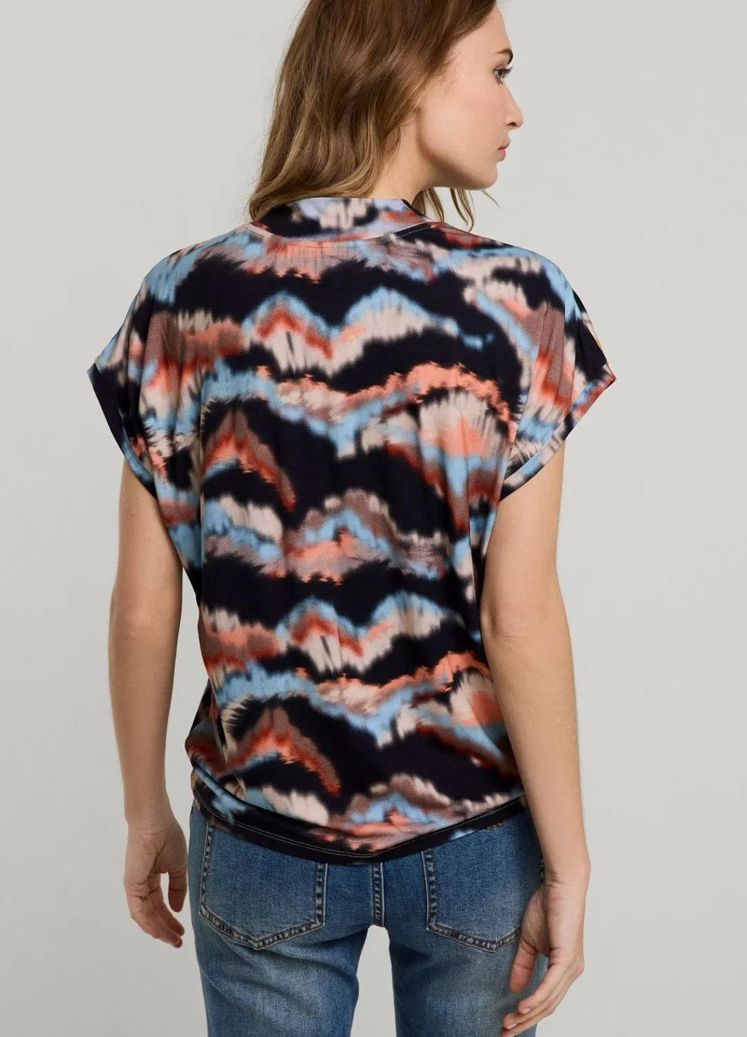 Best Summum Multicoloured Jersey Top Blue