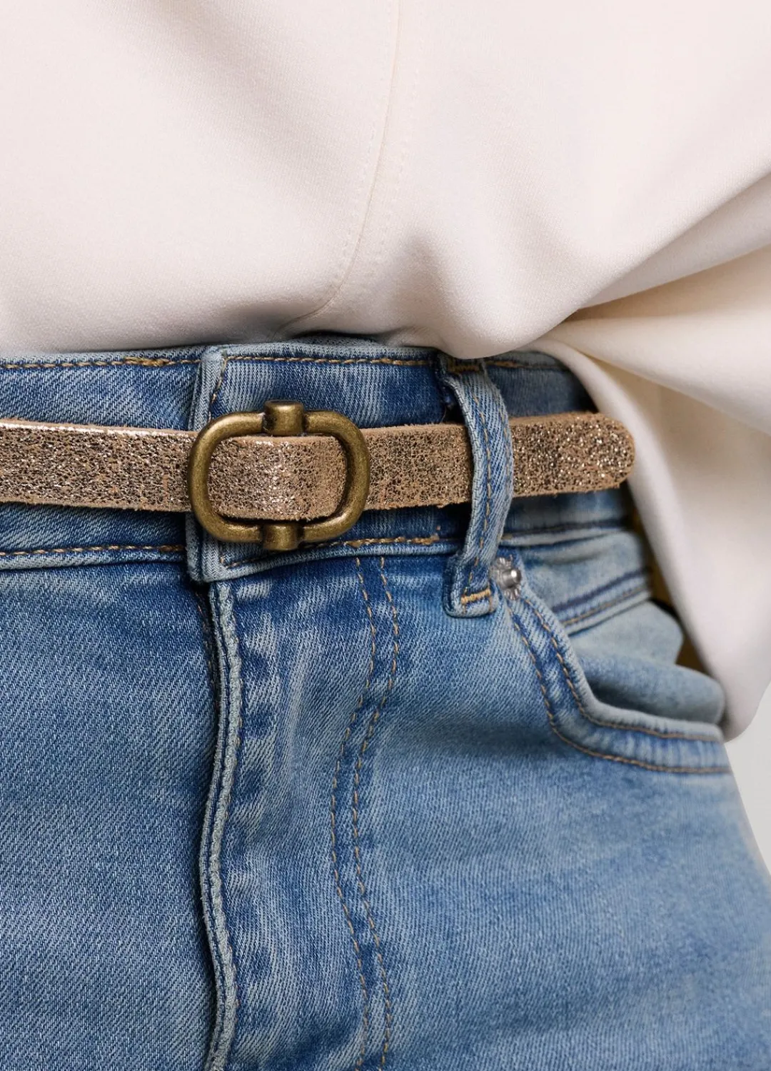 Discount Summum Narrow Long Belt Yellow