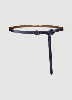 Discount Summum Narrow Long Belt Blue