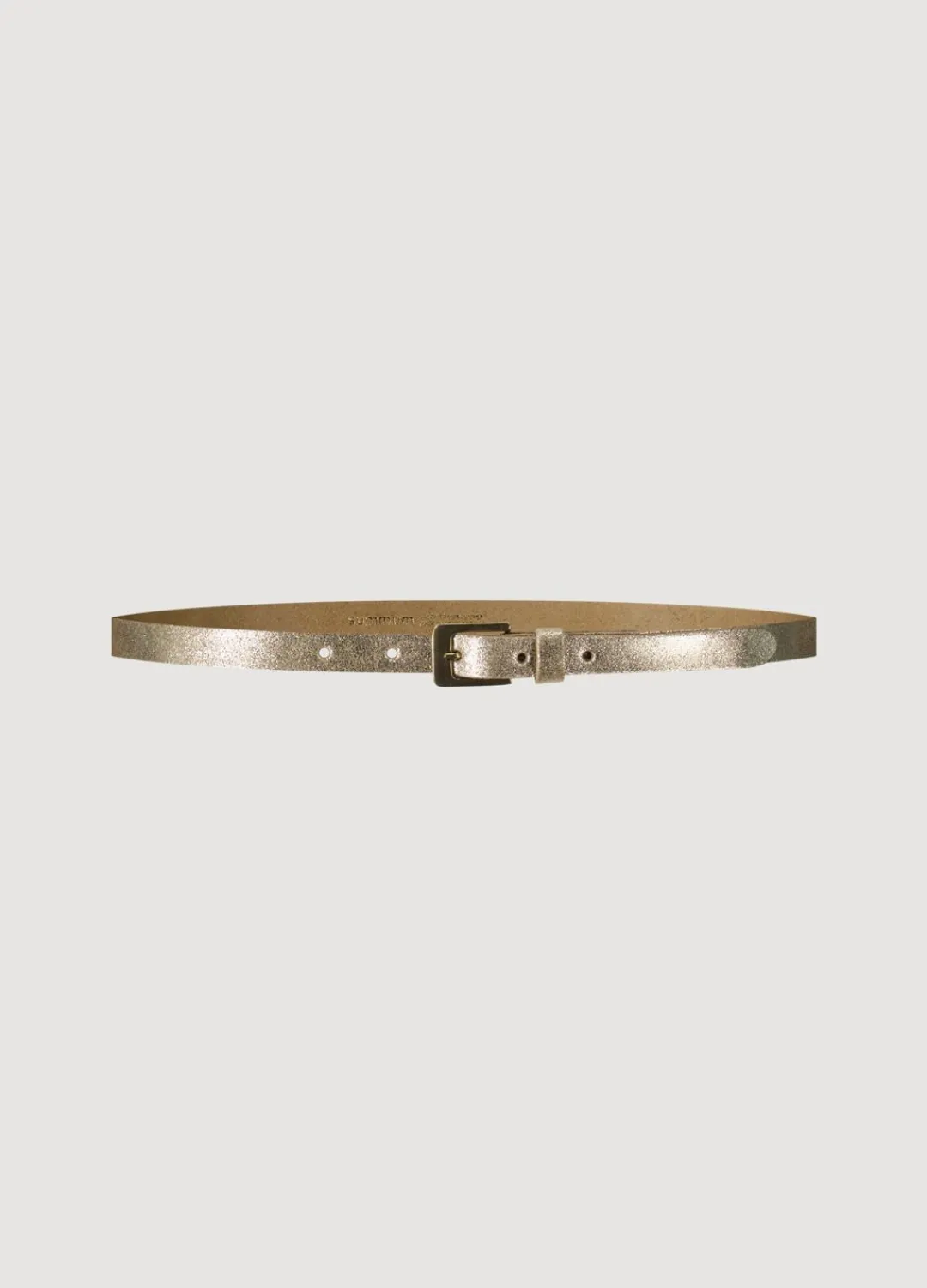 Best Summum Narrow Metallic Belt Yellow