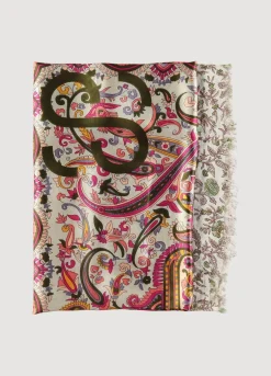 Clearance Summum Narrow Scarf With Print Multicolor