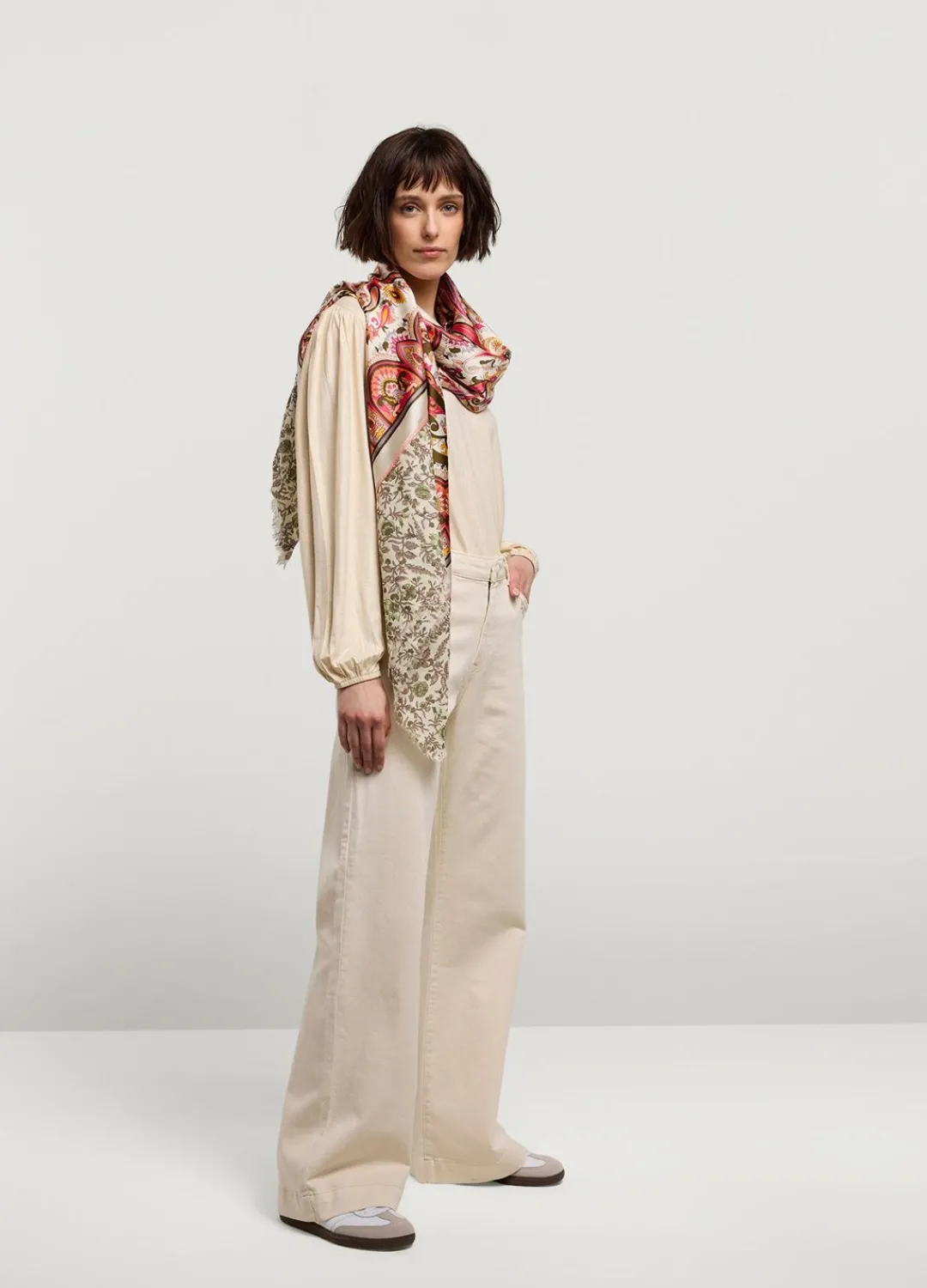 Clearance Summum Narrow Scarf With Print Multicolor