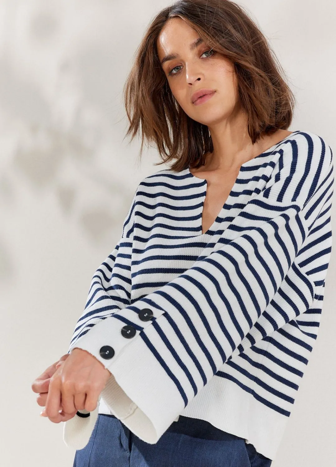 Outlet Summum Nautical Jumper Creme