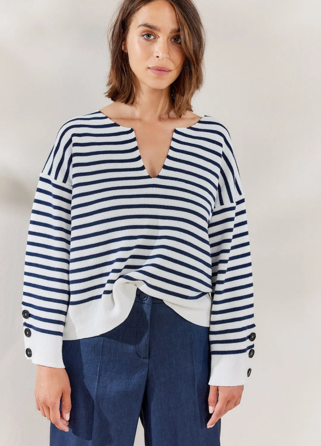 Outlet Summum Nautical Jumper Creme