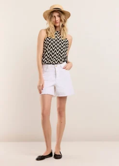 Clearance Summum Off Denim Shorts White
