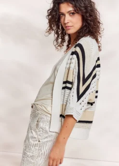 Discount Summum Open Cardigan Multi Creme