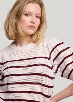 New Summum Open Knitted Jumper Creme
