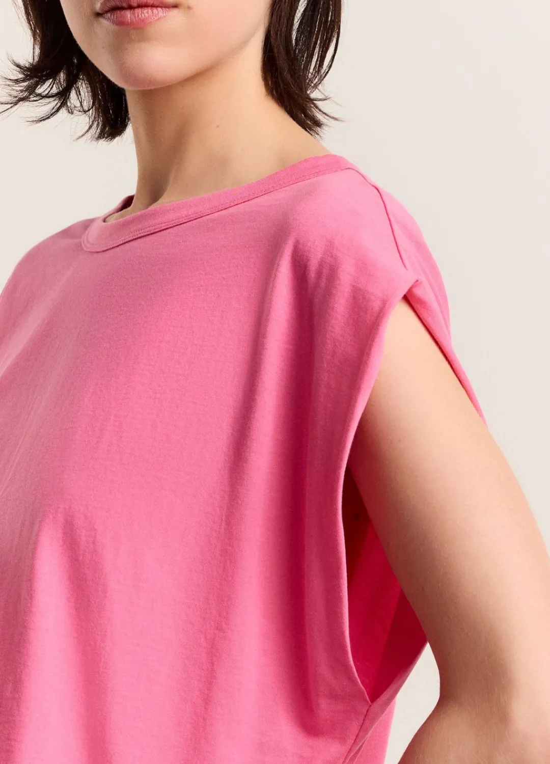 New Summum Oversized Jersey Top Pink