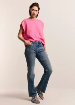 New Summum Oversized Jersey Top Pink