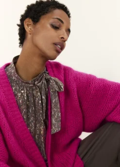 Outlet Summum Oversized Open Cardigan Pink