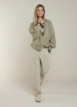 Clearance Summum Oversized Open Cardigan Green
