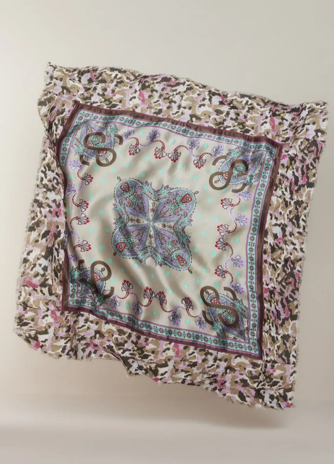 Fashion Summum Paisley Print Scarf Multicolor