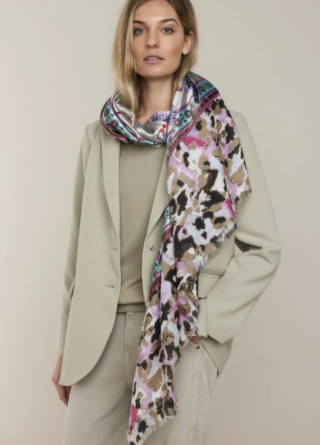 Fashion Summum Paisley Print Scarf Multicolor