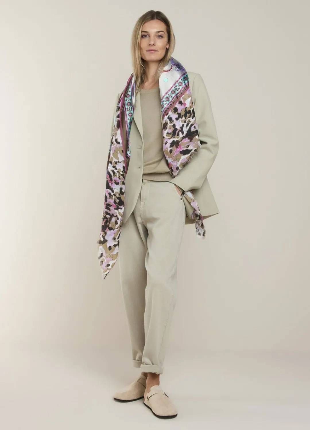 Fashion Summum Paisley Print Scarf Multicolor