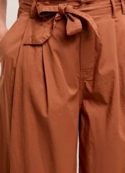 New Summum Palazzo Trousers With Belt Brown