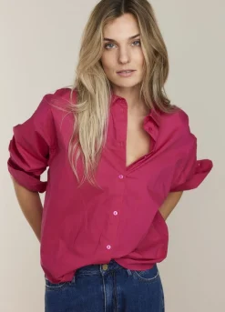 Online Summum Poplin Blouse Pink