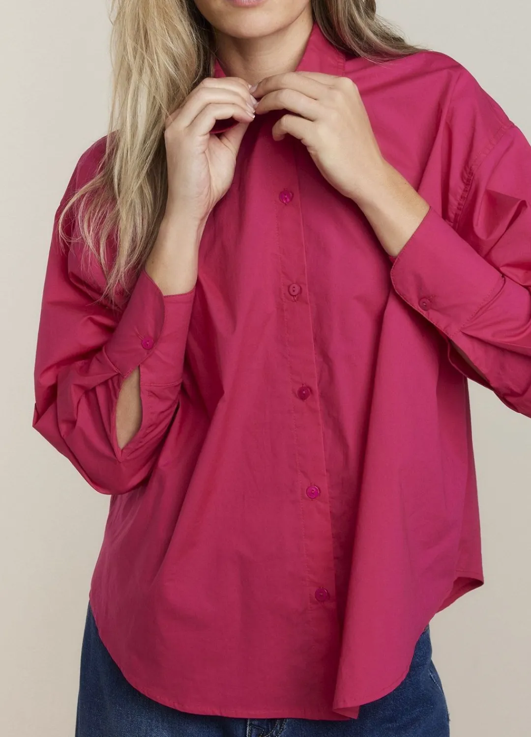 Online Summum Poplin Blouse Pink