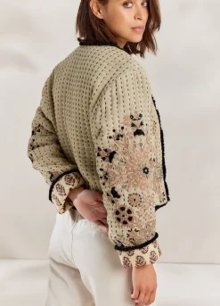 Outlet Summum Quilted Short Jacket Creme