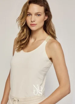 Outlet Summum Reversible Vest Top Creme
