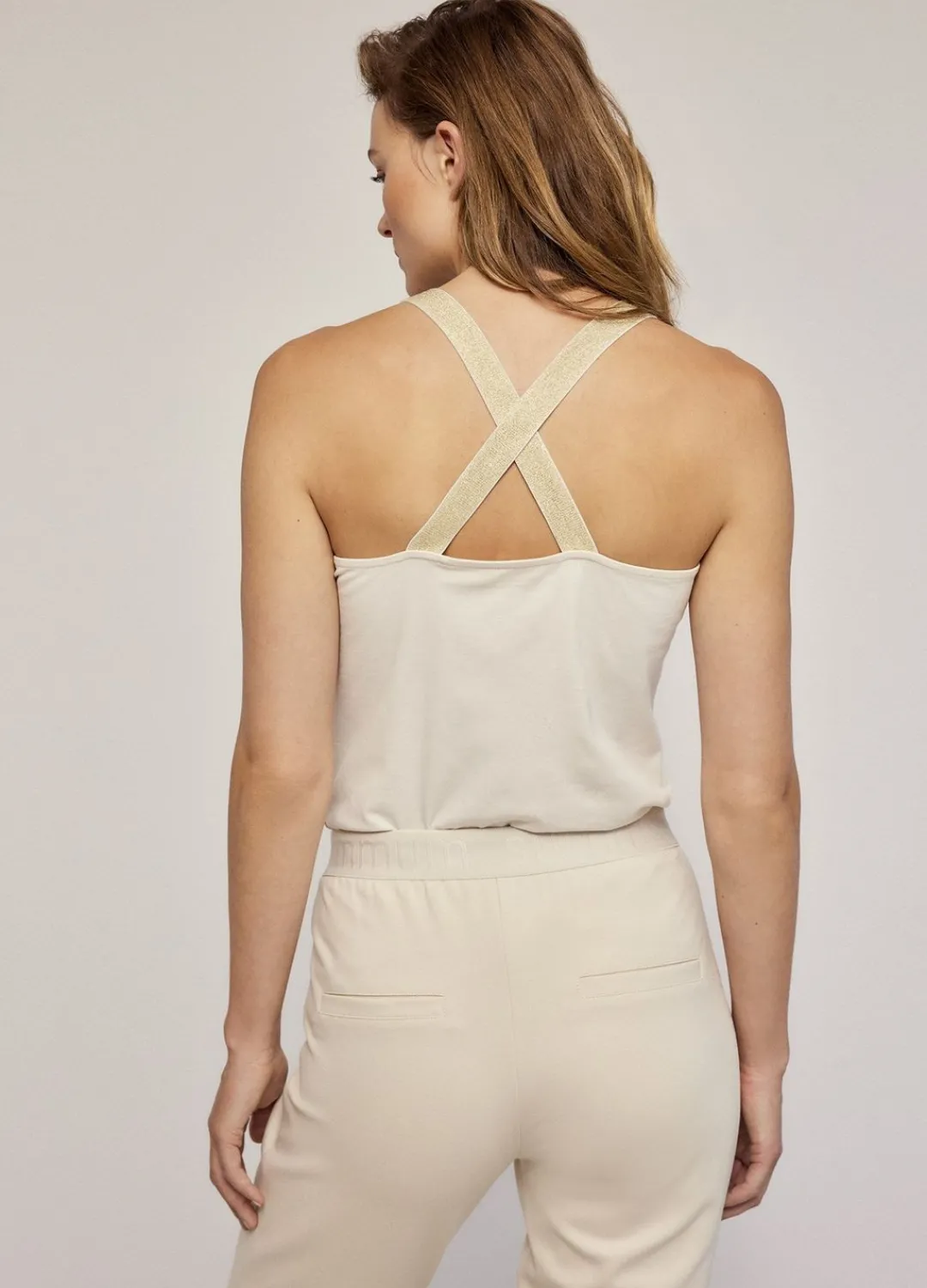 Outlet Summum Reversible Vest Top Creme