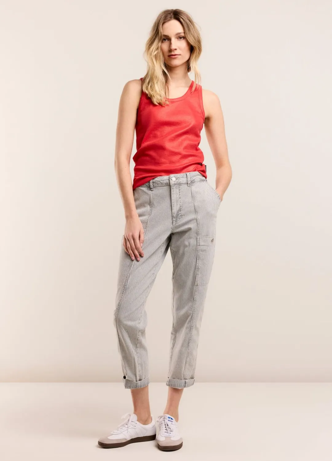 Sale Summum Ribbed Tank Top Red