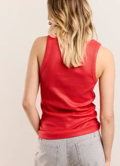 Sale Summum Ribbed Tank Top Red