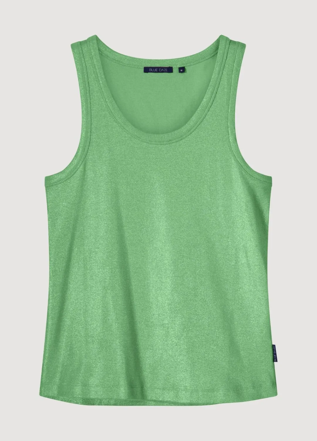 Fashion Summum Ribbed Tank Top Green