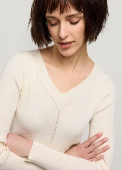 Clearance Summum Rib-Knitted Jumper Creme