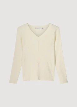 Clearance Summum Rib-Knitted Jumper Creme