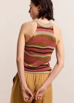 Sale Summum Shimmering Halter Top Multicolor