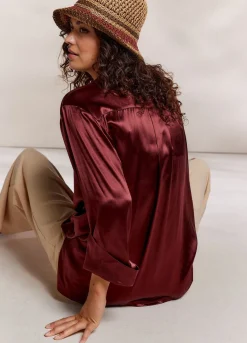 Clearance Summum Shimmery Blouse Red