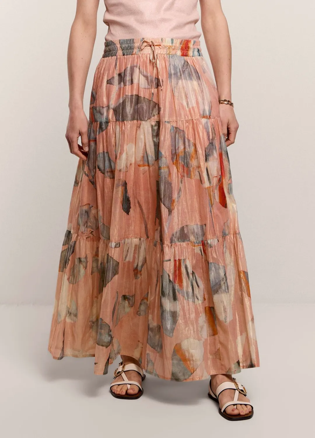 Discount Summum Shimmery Tiered Skirt Multicolor