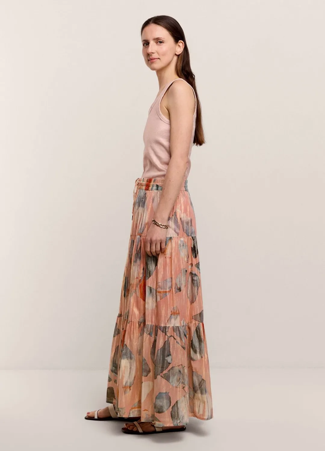 Discount Summum Shimmery Tiered Skirt Multicolor
