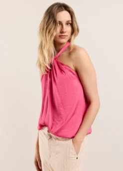 Discount Summum Shiny Halter Singlet Pink