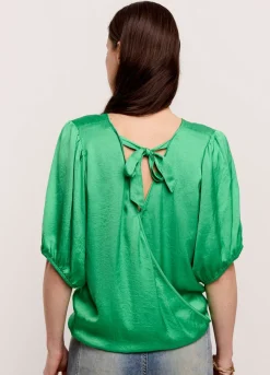 Online Summum Shiny Reversible Top Green