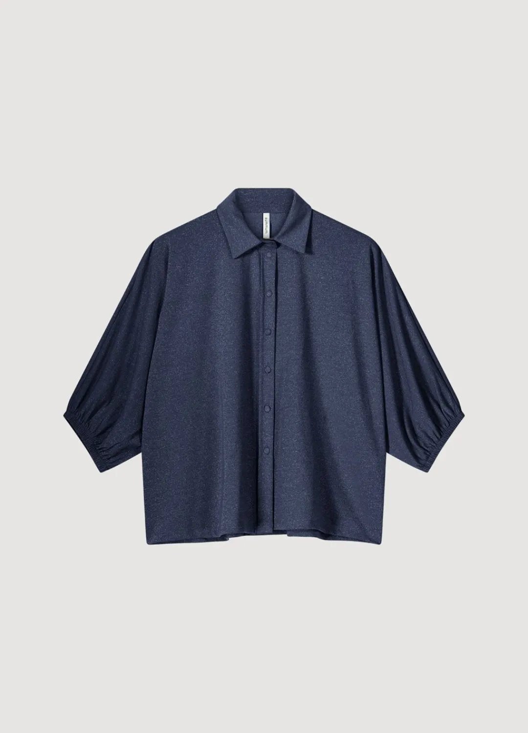 Outlet Summum Shiny Shirt Blouse Blue
