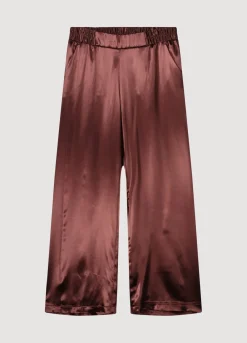 Clearance Summum Shiny Straight-Leg Trousers Red