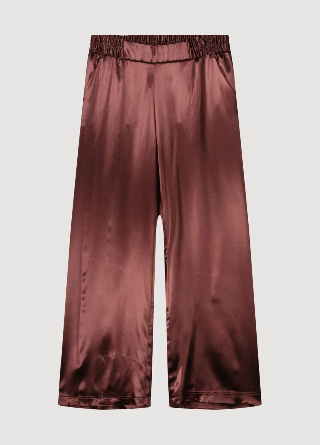 Clearance Summum Shiny Straight-Leg Trousers Red