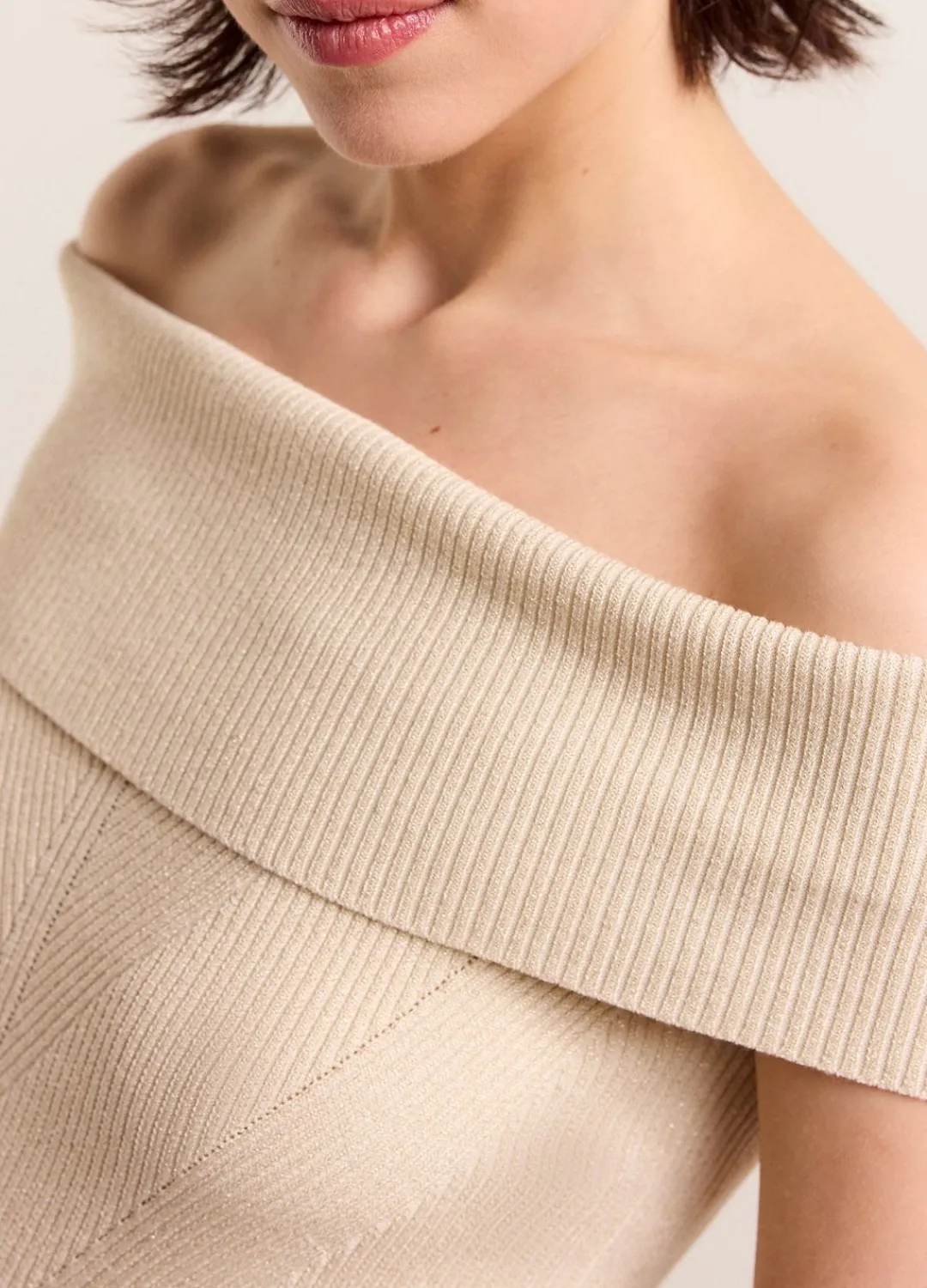 Online Summum Shiny Tube Top Creme