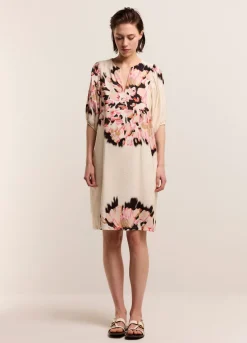 Outlet Summum Short Dress With Print Creme